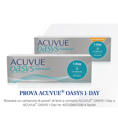 Campione gratuito di Acuvue Oasys! - Coupon e Cashback - Soldissimi.it