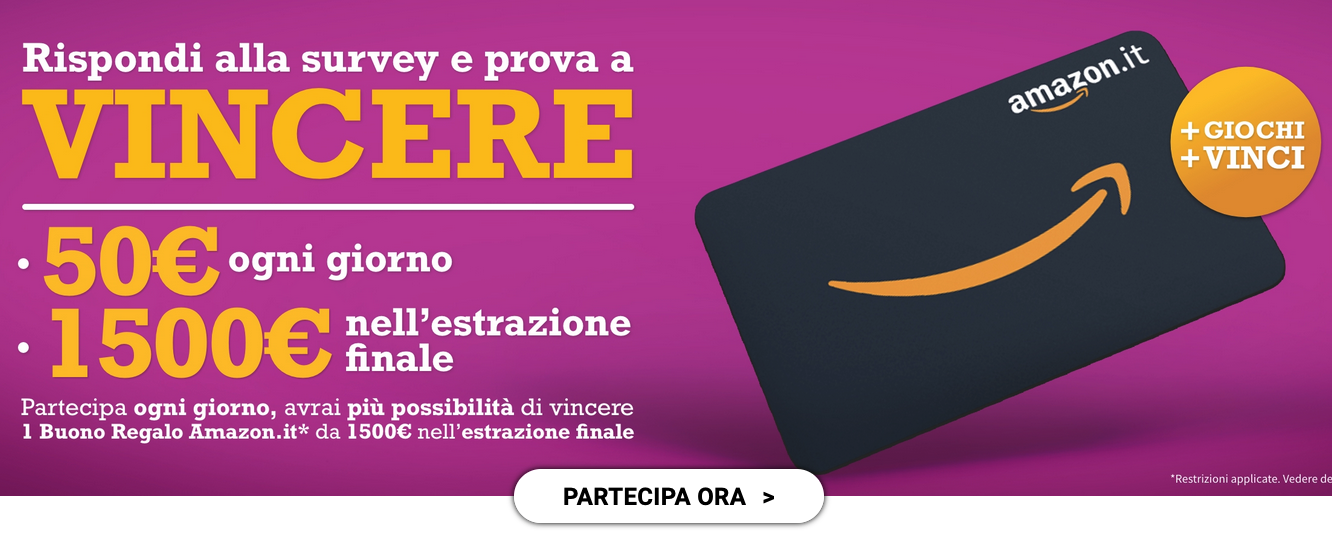 Vinci ogni giorno buoni Amazon con Desideri Magazine