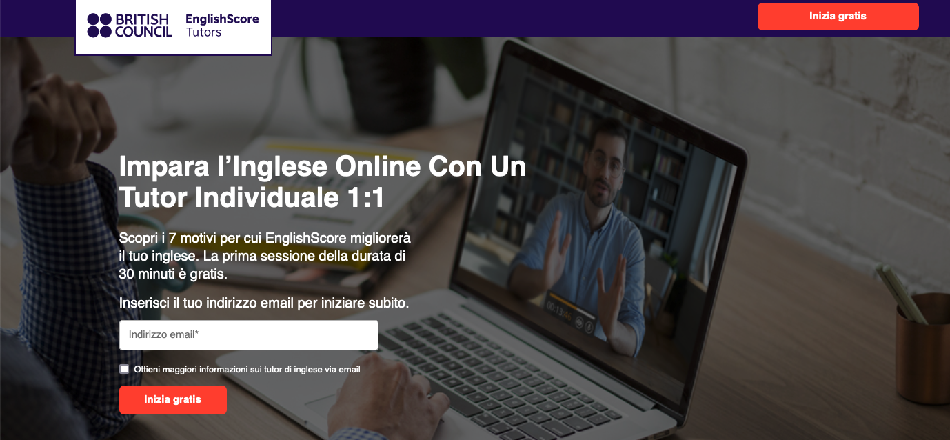 Richiedi una lezione di inglese con tutor a tua scelta completamente gratis!