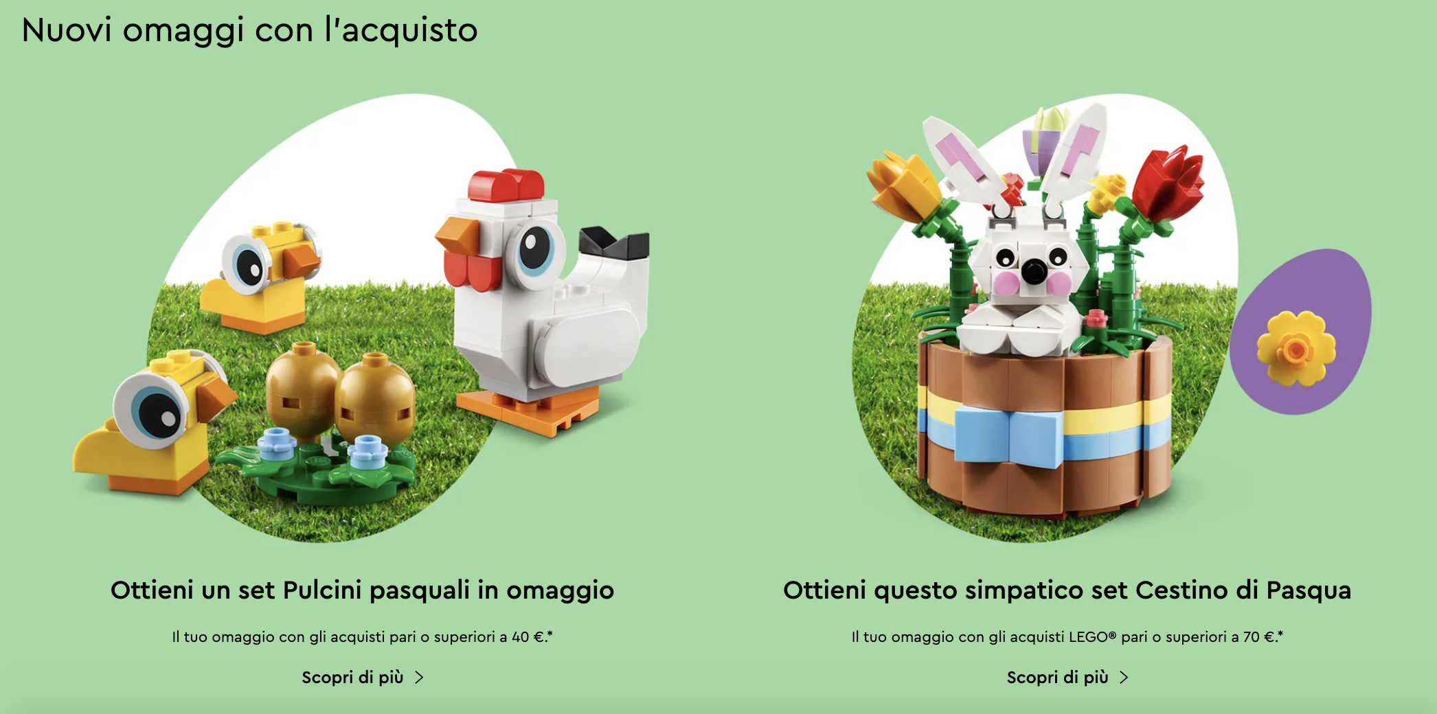 Nuovi omaggi di Pasqua lego
