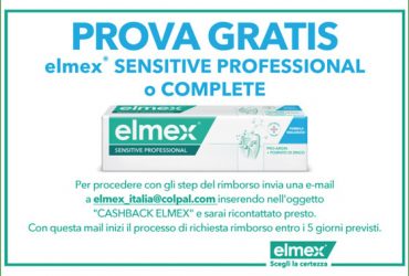 Cashback provami gratis Elmex