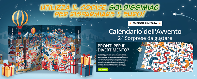 Codice sconto esclusivo Calendario dell'Avvento Degustabox