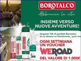 Vinci viaggi con Borotalco