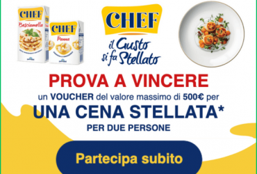 Vinci una cena stellata con Chef