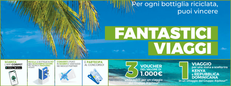 Ricicla e vinci viaggi con Coripet