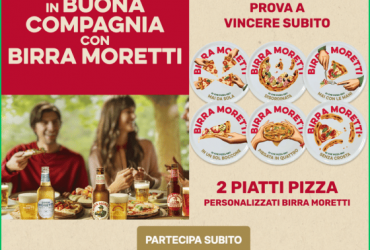 Vinci i piatti pizza con Birra Moretti