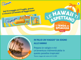 Vinci le Hawaii con Pavesini