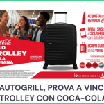 Vinci trolley con coca Cola e Autogrill