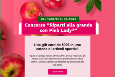 Concorso Riparti alla grande con Pink Lady