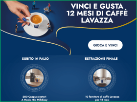 Vinci 12 mesi di caffe Lavazza