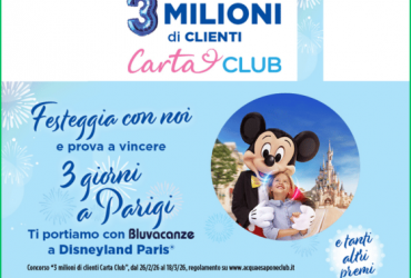 concorso 3 milioni di clienti Acqua & Sapone