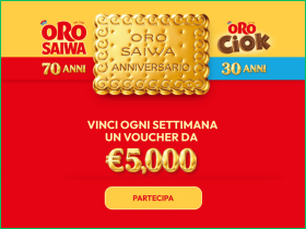 Con Oro Saiwa vinci 5000 euro