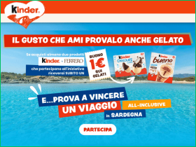 Vinci la Sardegna con Kinder Gelato