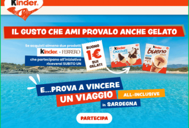 Vinci la Sardegna con Kinder Gelato