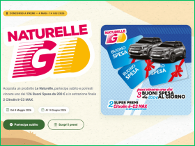 Vinci auto e buoni spesa con Naturella GO