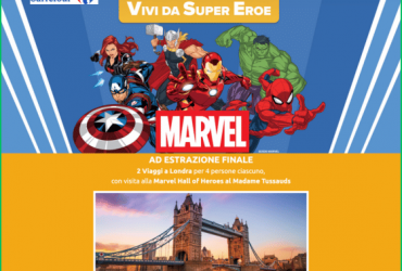 Vinci Londra con Carrefour e Marvel